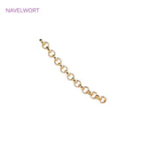 14K Plated Round Link Chain - O Style Necklace Chains for Women