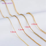 14K Plated Round Link Chain - O Style Necklace Chains for Women