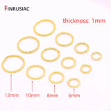 18K Plated Brass Twist-Style Closed Rings for DIY Jewelry Making