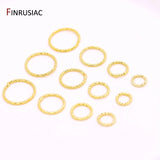 18K Plated Brass Twist-Style Closed Rings for DIY Jewelry Making