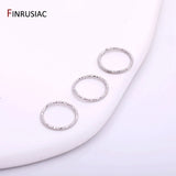 18K Plated Brass Twist-Style Closed Rings for DIY Jewelry Making