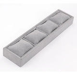 4-Slot Watch Box Leather/Velvet Display Organizer