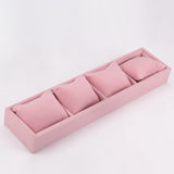 4-Slot Watch Box Leather/Velvet Display Organizer