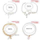 Baroque Pearl Necklace Egirl Heart Pendant Party Jewelry