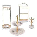 Vintage Marbling Resin Jewelry Organizer Rack Display