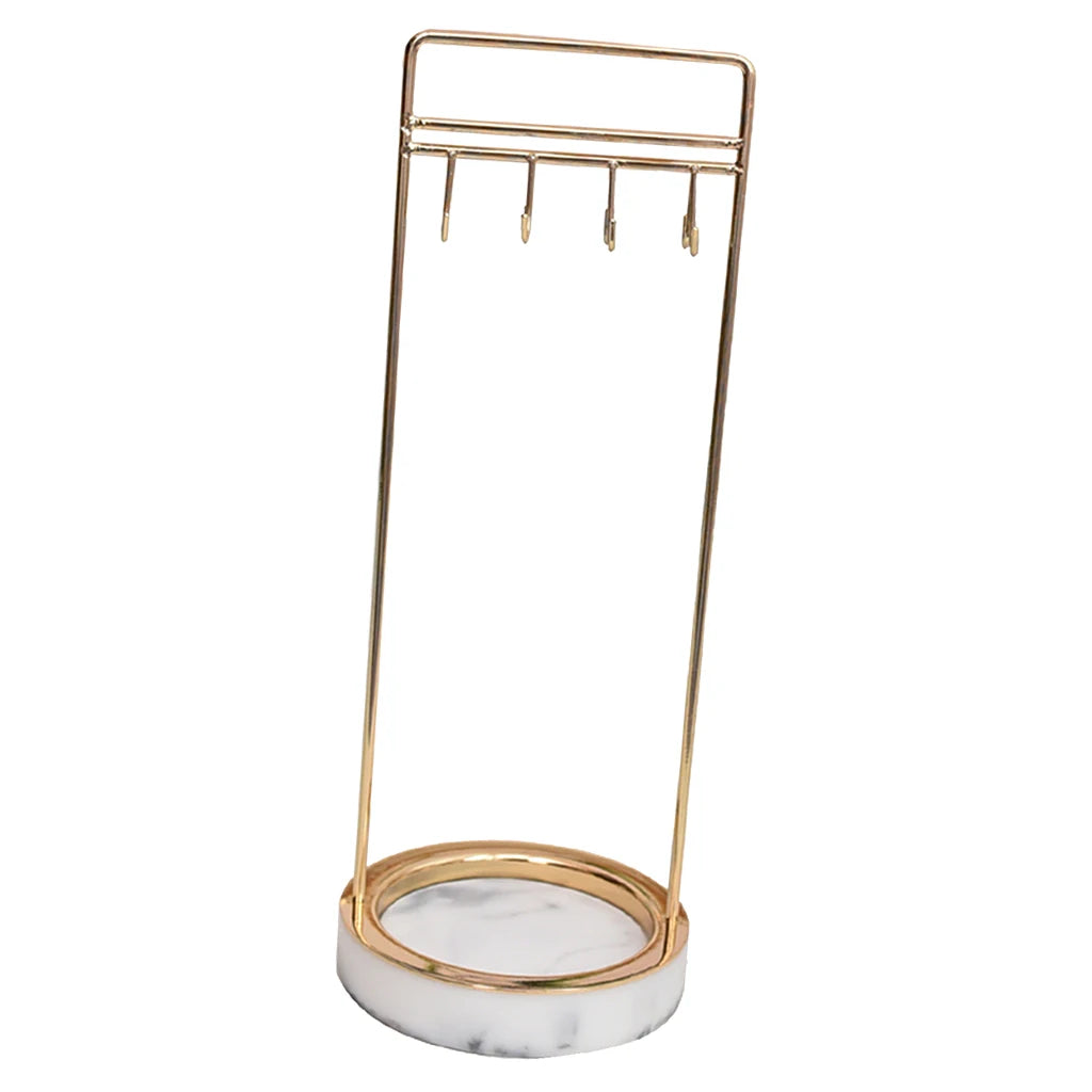 Vintage Marbling Resin Jewelry Organizer Rack Display