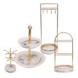 Vintage Marbling Resin Jewelry Organizer Rack Display