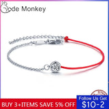 Rose & Silver Red Bracelet For Women Making Lucky Jewelry Gift CMB115