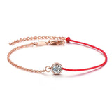 Rose & Silver Red Bracelet For Women Making Lucky Jewelry Gift CMB115