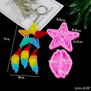 Dream Catcher Epoxy Resin Mold Set DIY Crafts Jewelry Keychain Silicone Mould