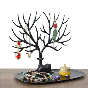 Deer Jewelry Display Stand Plastic Earring Necklace Organizer