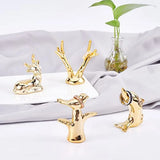Porcelain Bird Antlers Reindeer Dolphin Ring Holder Decor