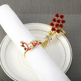 4 Elk Napkin Holder Rings for Wedding Table Decoration