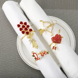 4 Elk Napkin Holder Rings for Wedding Table Decoration