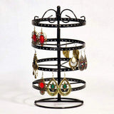 Round Rotating Earrings Necklace Display Stand