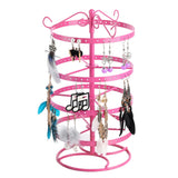 Round Rotating Earrings Necklace Display Stand