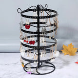 Round Rotating Earrings Necklace Display Stand