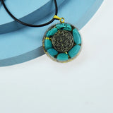 Turquoise Pendant Chakra Meditation Orgonite Necklace