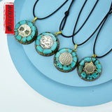 Turquoise Pendant Chakra Meditation Orgonite Necklace