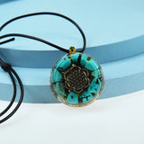 Turquoise Pendant Chakra Meditation Orgonite Necklace