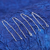 925 Silver Box Line Chain Ear Threads for Women Jewelry Making