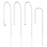 925 Silver Box Line Chain Ear Threads for Women Jewelry Making