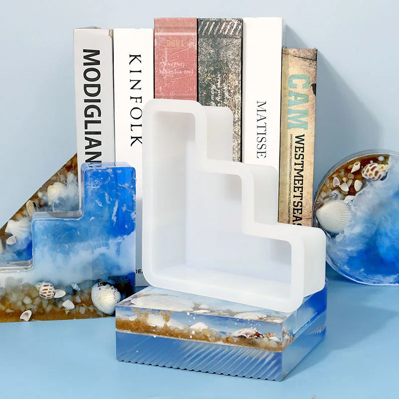 Bookends Silicone Mold DIY Resin Mold Home Office Decoration