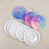 Classical Round Coaster Kits Crystal Epoxy Resin Mold With Storage Tray DIY Gift