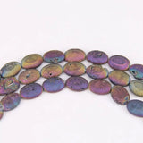 Raw Titanium Druzy Geode Oval Loose Beads 11pcs Strand
