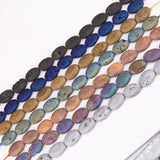 Raw Titanium Druzy Geode Oval Loose Beads 11pcs Strand