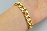Stainless Steel Punk Rock Bracelet Cuban Chain Rubber HF029