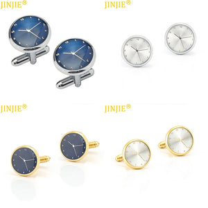 4-color Watch Clock Shaped Shirt Cufflink for Mens High Wedding Accessories