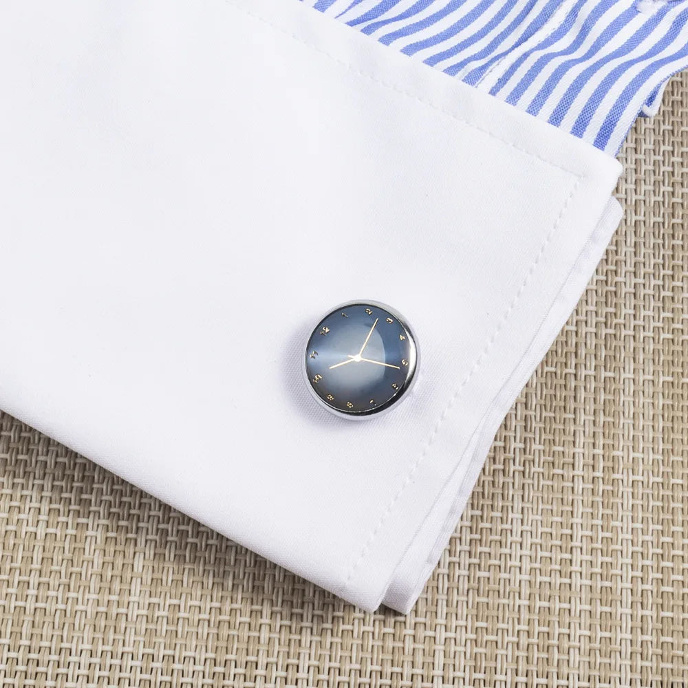 4-color Watch Clock Shaped Shirt Cufflink for Mens High Wedding Accessories