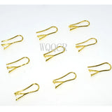 10PCS Lot 925 Silver/Rose Gold/18K Pinch Bail Hook Earwires For Beads