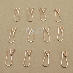10PCS Lot 925 Silver/Rose Gold/18K Pinch Bail Hook Earwires For Beads