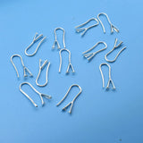 10PCS Lot 925 Silver/Rose Gold/18K Pinch Bail Hook Earwires For Beads