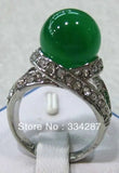 12mm Green/Red/Purple/Black Stone Ring US #6,7,8,9