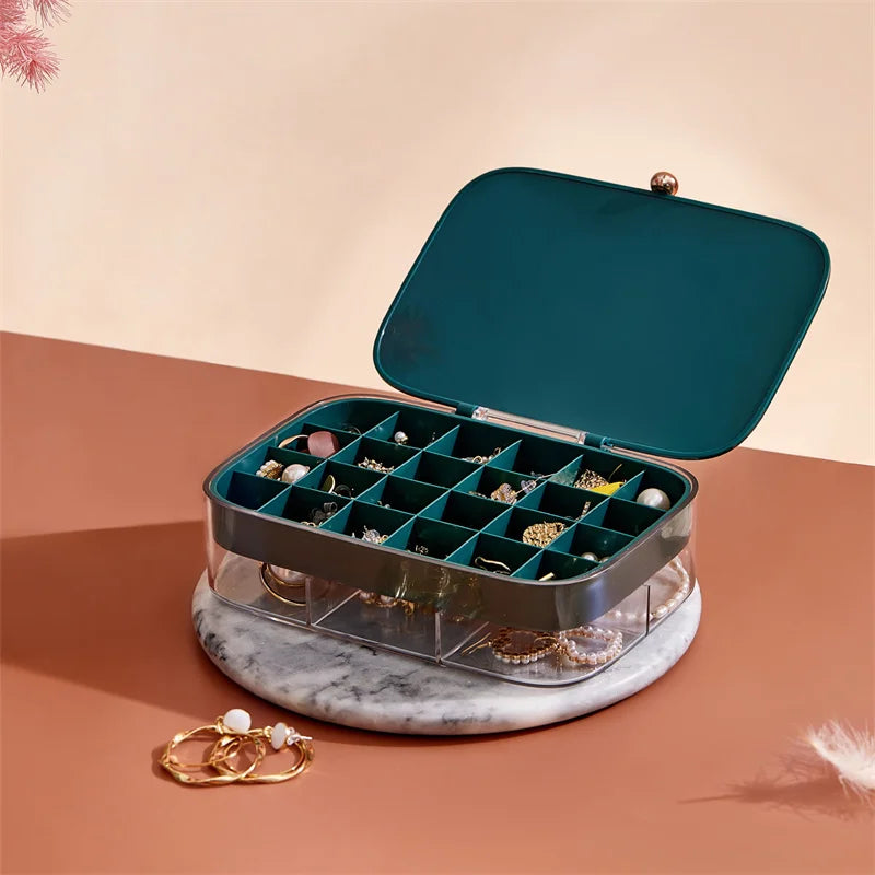 Double Layer Jewelry Storage Box for Women Girls