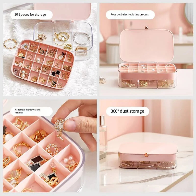 Double Layer Jewelry Storage Box for Women Girls