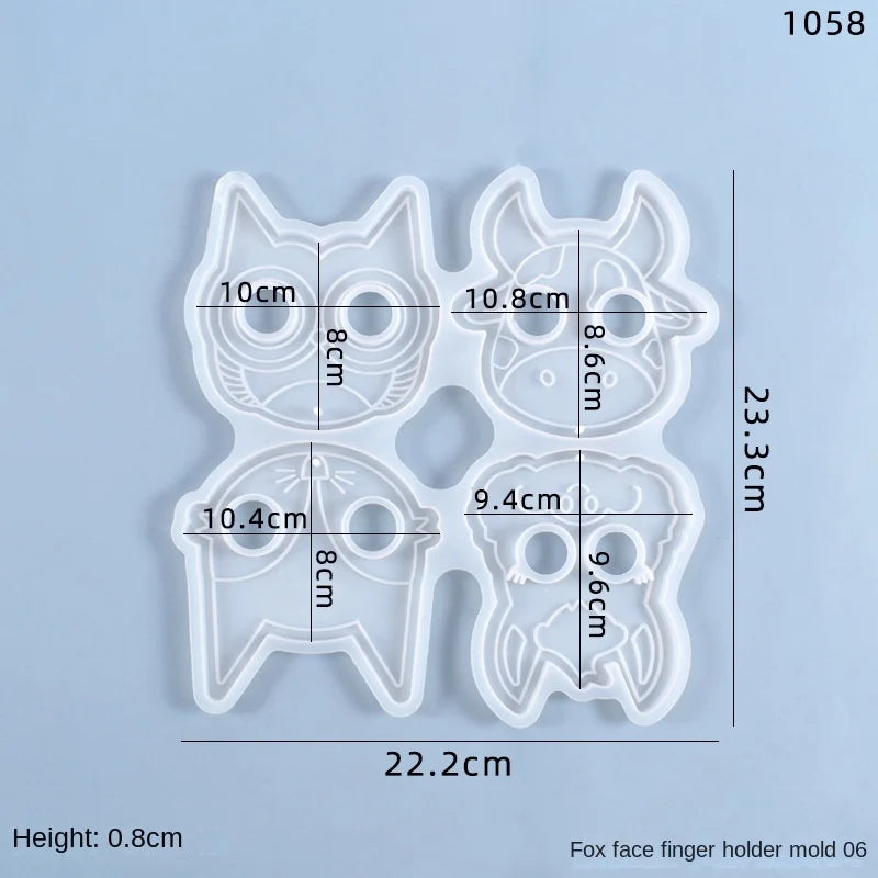 4 Silicone Mold Epoxy Resin for Self Defense Keychain Jewelry Pendant