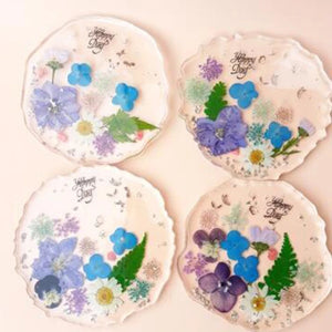 4 in 1 Agate Geode Resin Coaster Tray Molds