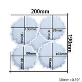 4 in 1 Agate Geode Resin Coaster Tray Molds