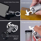 4-in-1 Heavy Duty Key Chain Anti-Anxiety Rotatable Keyring