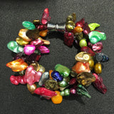 4-Layer Natural Fresh Water Pearl Bracelet Women Jewelry Bohemia Beach