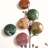 4 pcs Fluorite Pink Quartz Crazy Lace Stone 20mm Button Jewelry Making DIY