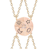 Friendship Necklace Set Sun Moon Cloud Star Rhinestone BFF Pendant