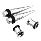 4PC Stainless Steel Ear Taper Gauges Plugs Set 2g-12mm