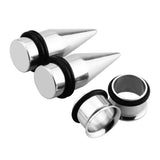 4PC Stainless Steel Ear Taper Gauges Plugs Set 2g-12mm