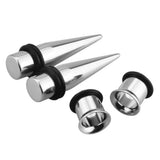 4PC Stainless Steel Ear Taper Gauges Plugs Set 2g-12mm