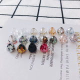 4 Pcs Glass Irregular Round Women's Earrings Jewelry Access.